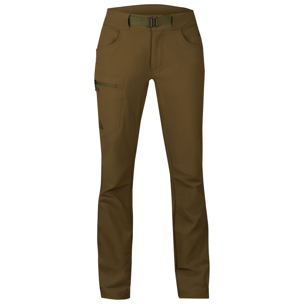 Fjern - Womens Nord Softshell Trousers (Moss) | Conquer any terrain with our Nord mountaineering trousers, designed for all-season hiking