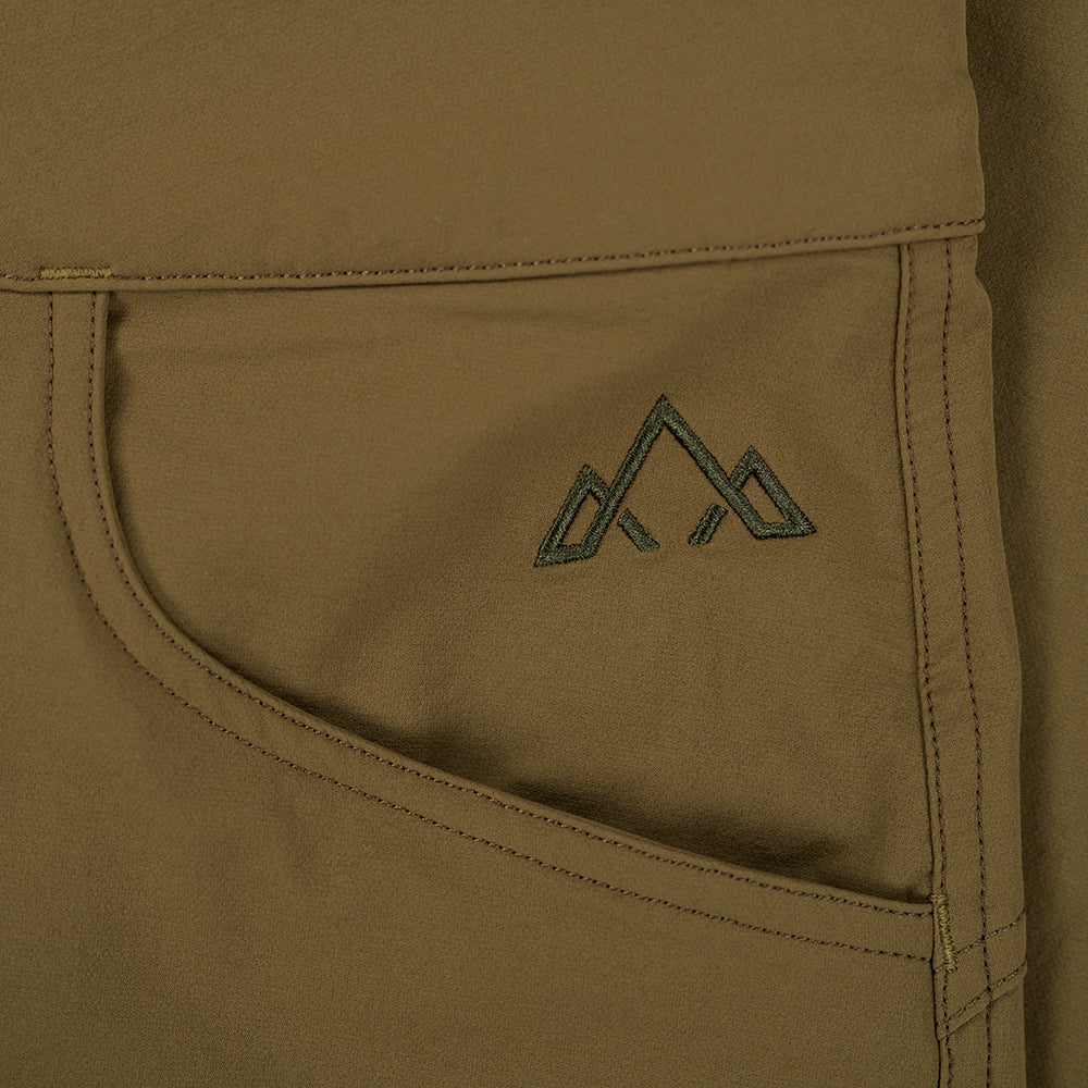 Fjern - Womens Nord Softshell Trousers (Moss) | Conquer any terrain with our Nord mountaineering trousers, designed for all-season hiking