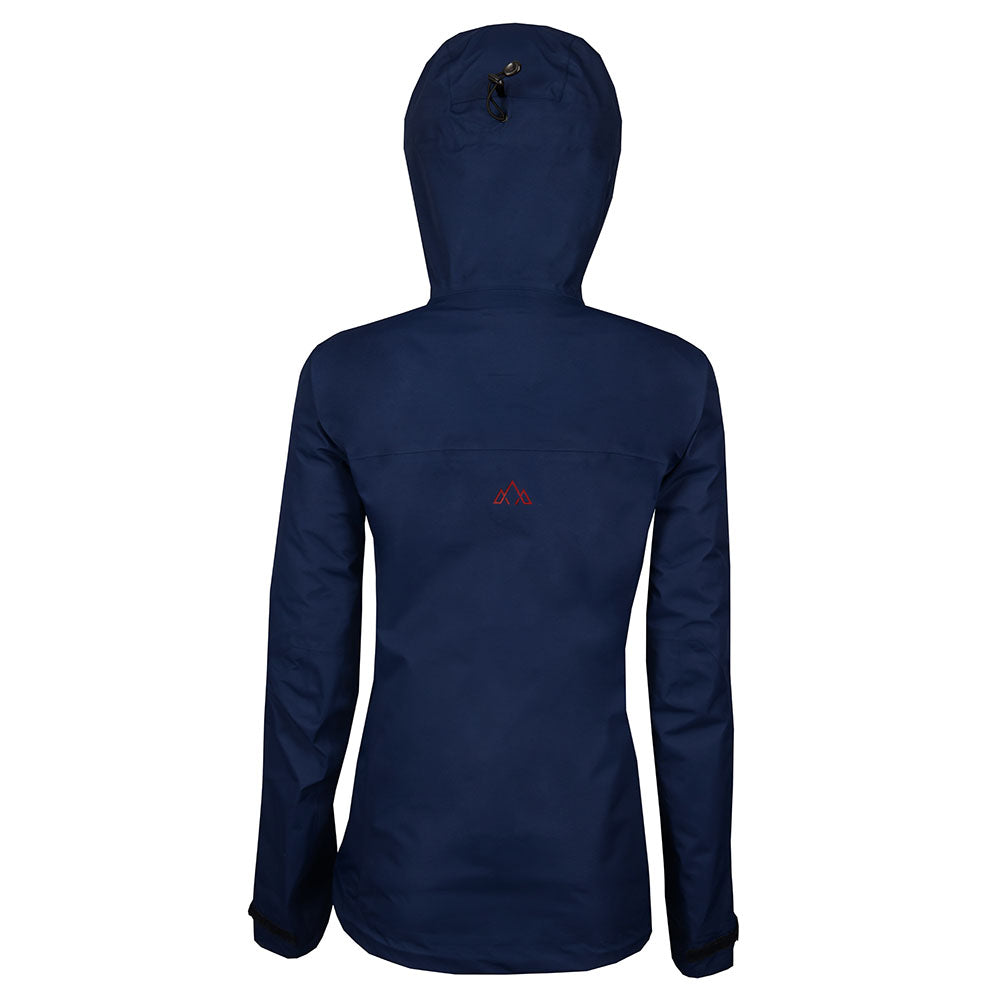 Fjern - Womens Orkan Waterproof Shell Jacket (Navy/Rust) | Face the harshest alpine challenges with confidence in the Orkan jacket, engineered to excel in extreme conditions