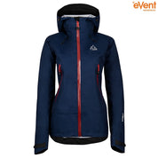 Fjern - Womens Orkan Waterproof Shell Jacket (Navy/Rust) | Face the harshest alpine challenges with confidence in the Orkan jacket, engineered to excel in extreme conditions