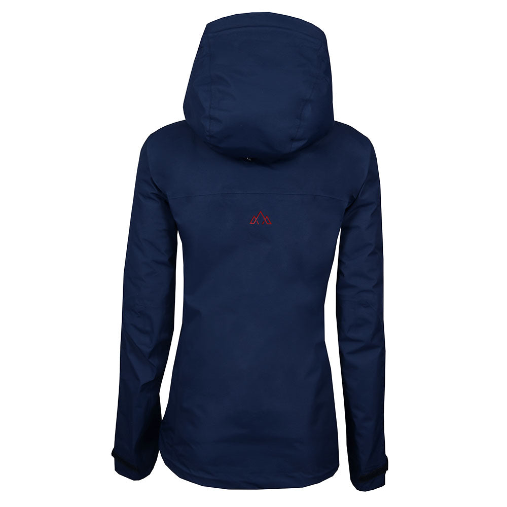 Fjern - Womens Orkan Waterproof Shell Jacket (Navy/Rust) | Face the harshest alpine challenges with confidence in the Orkan jacket, engineered to excel in extreme conditions