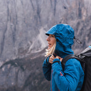 Fjern - Womens Orkan Waterproof Shell Jacket (Teal/Orange) | Face the harshest alpine challenges with confidence in the Orkan jacket, engineered to excel in extreme conditions