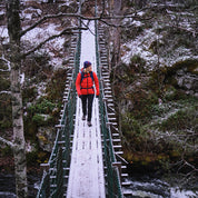 Fjern - Womens Orkan Waterproof Shell Jacket (Orange/Navy) | Face the harshest alpine challenges with confidence in the Orkan jacket, engineered to excel in extreme conditions
