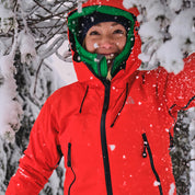 Fjern - Womens Orkan Waterproof Shell Jacket (Orange/Navy) | Face the harshest alpine challenges with confidence in the Orkan jacket, engineered to excel in extreme conditions