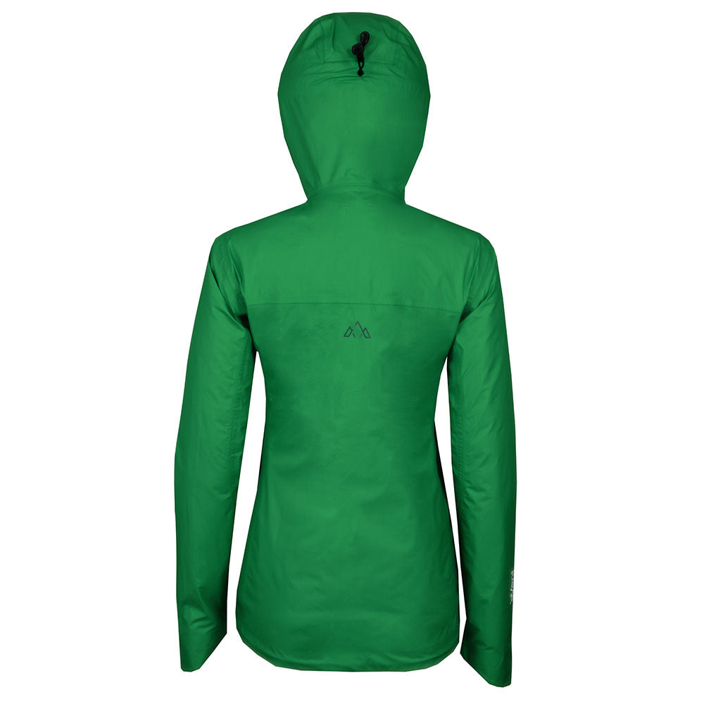 Fjern - Womens Skjold Packable Waterproof Jacket (Green/Pine) | The Skjold is your ultimate shield for fast and light activities, designed to keep you active in any weather