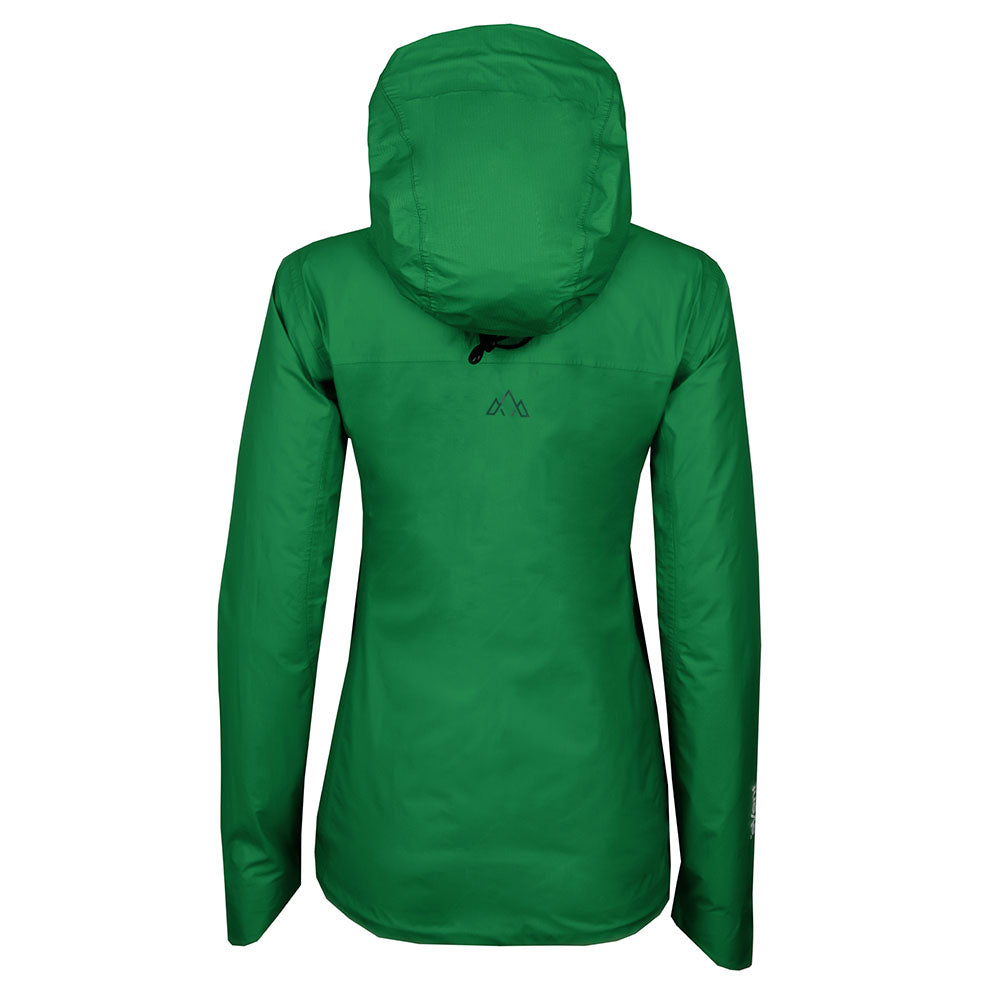 Fjern - Womens Skjold Packable Waterproof Jacket (Green/Pine) | The Skjold is your ultimate shield for fast and light activities, designed to keep you active in any weather