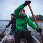 Fjern - Womens Skjold Packable Waterproof Jacket (Green/Pine) | The Skjold is your ultimate shield for fast and light activities, designed to keep you active in any weather