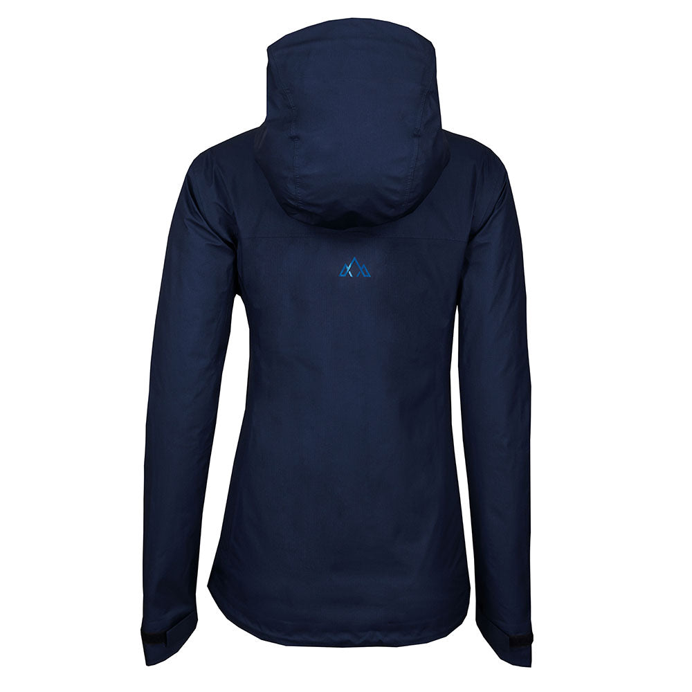 Fjern - Womens Skjold Packable Waterproof Jacket (Navy/Cobalt) | The Skjold is your ultimate shield for fast and light activities, designed to keep you active in any weather