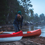 Fjern - Womens Skjold Packable Waterproof Jacket (Navy/Purple) | The Skjold is your ultimate shield for fast and light activities, designed to keep you active in any weather