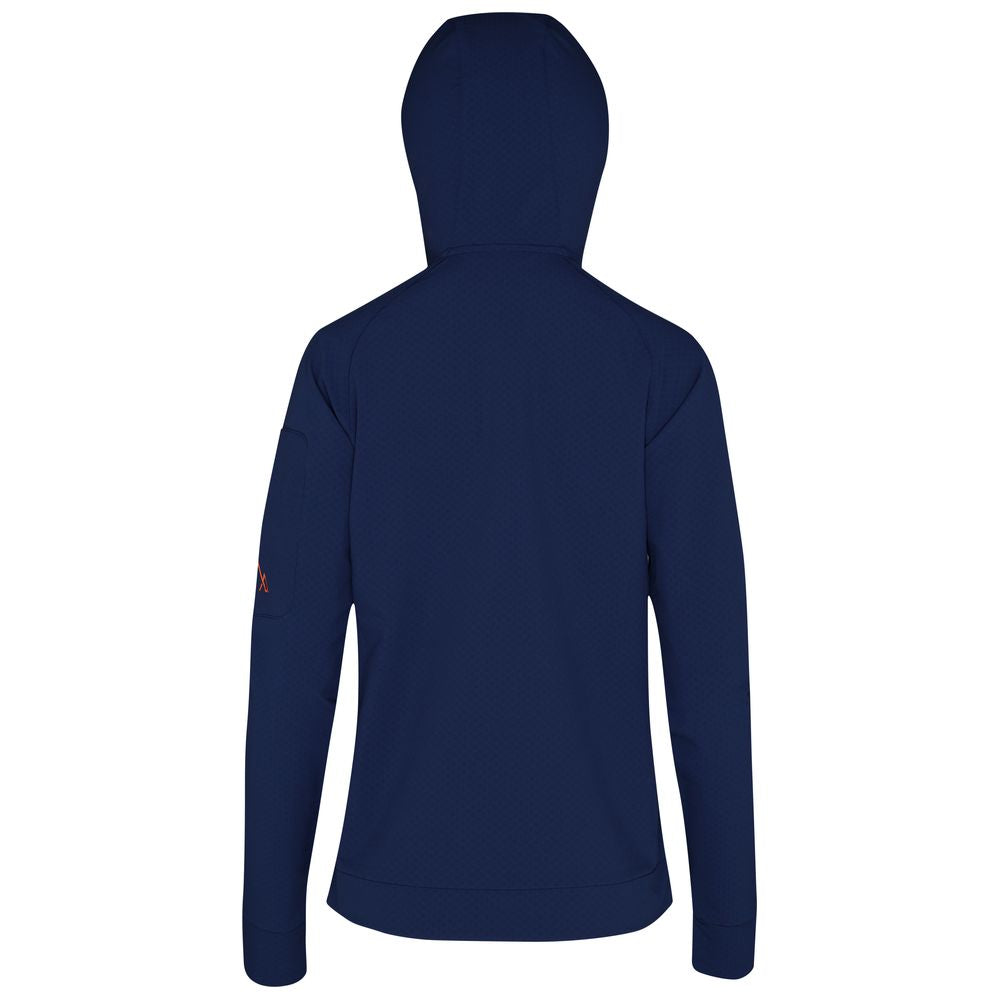 Fjern - Womens Syklon Stormfleece Hoodie (Navy/Sunshine) | Conquer any adventure with a hoodie designed for peak performance