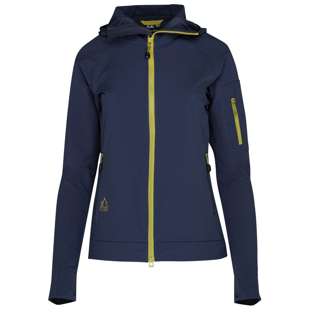 Fjern - Womens Syklon Stormfleece Hoodie (Storm/Lime) | Conquer any adventure with a hoodie designed for peak performance