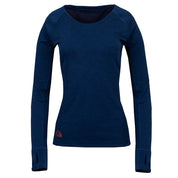 Fjern - Womens Terreng Merino Blend Long Sleeve Base Layer (Navy) | Scale new heights with our lightweight technical crew, built for alpine adventures