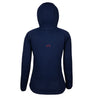 Fjern - Womens Vandring Stretch Fleece Jacket (Navy/Rust) | The Vandring is a mid-weight technical fleece hoodie designed for warmth, flexibility, and performance