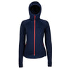 Fjern - Womens Vandring Stretch Fleece Jacket (Navy/Rust) | The Vandring is a mid-weight technical fleece hoodie designed for warmth, flexibility, and performance