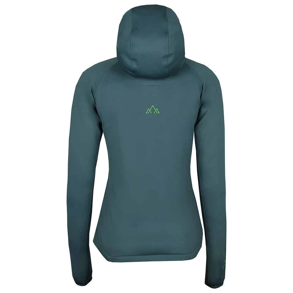 Fjern - Womens Vandring Stretch Fleece Jacket (Pine/Green) | The Vandring is a mid-weight technical fleece hoodie designed for warmth, flexibility, and performance