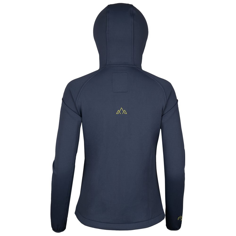 Fjern - Womens Vandring Stretch Fleece Jacket (Storm Grey/Lime) | The Vandring is a mid-weight technical fleece hoodie designed for warmth, flexibility, and performance
