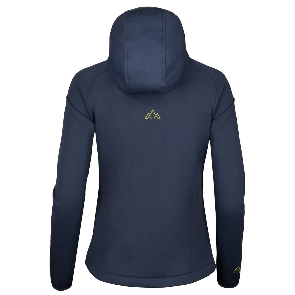 Fjern - Womens Vandring Stretch Fleece Jacket (Storm Grey/Lime) | The Vandring is a mid-weight technical fleece hoodie designed for warmth, flexibility, and performance